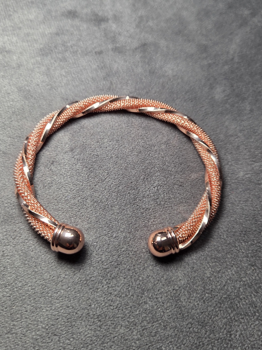 Rose Gold Tone Twisted Cuff Bracelet - Women Jewelry